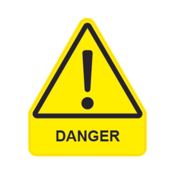 Panneau Triangle DIBOND Danger ! Texte "Danger" TRI-DIB145-TXA